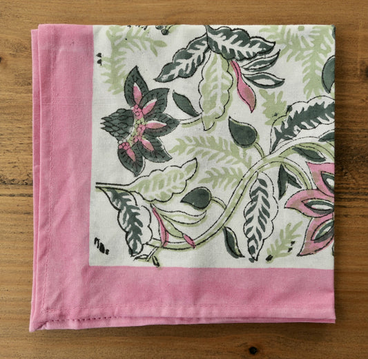 White and pink napkin