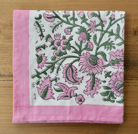 White and pink napkin