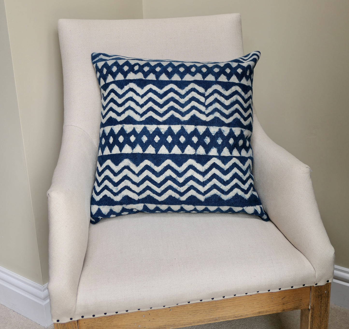 Indigo Mudcloth Cushion